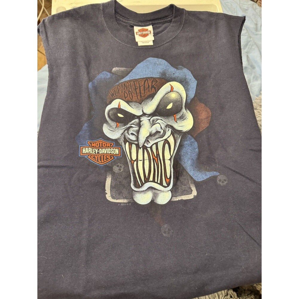 Men’s Medium Sleeveless T Shirt Harley Davidson Biker Great South HD Newnan GA